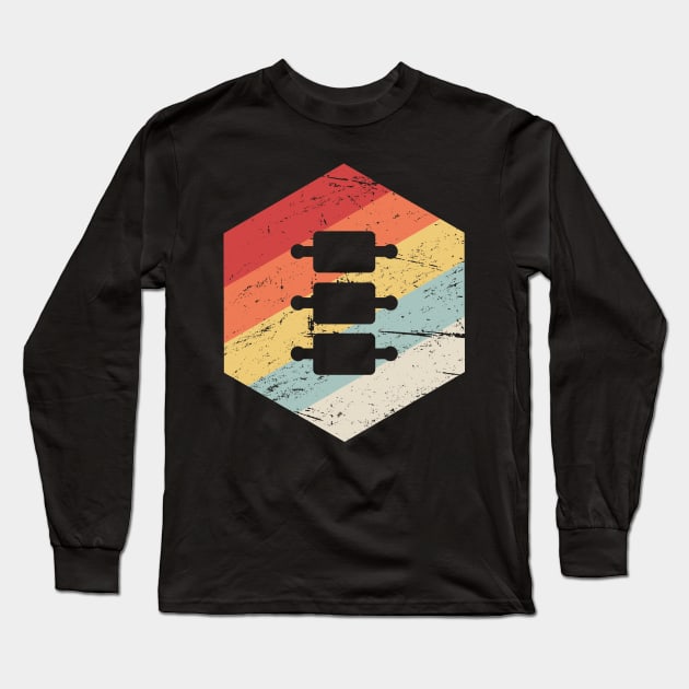 Retro Spine | Chiropractor Chiropractic Graphic Long Sleeve T-Shirt by MeatMan